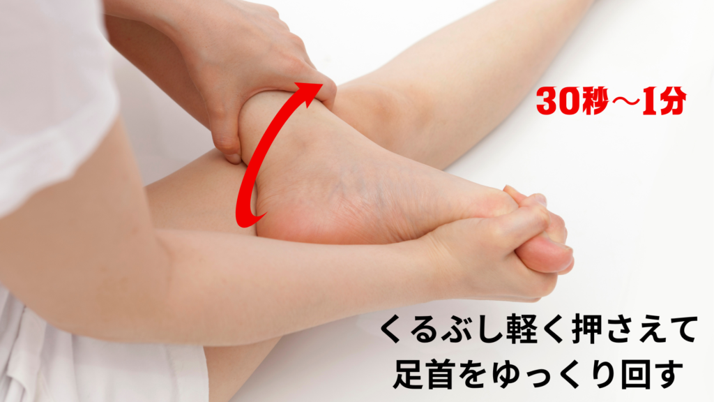 足のむくみ予防のための足関節の運動方法
