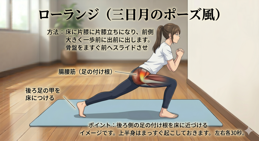 ローランジ 腸腰筋ストレッチ運動
